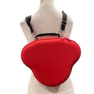 Festival Techwear Red Sculptural Crossbody Backpack Statement Bag